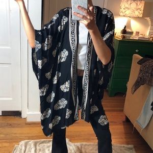 Kimono caftan wrap Indian blockprint robe shawl
